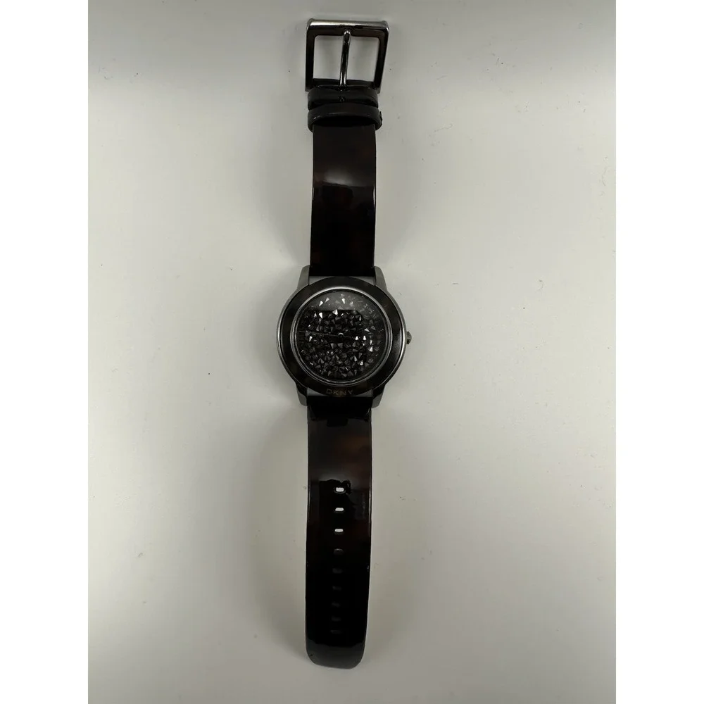 DKNY NY-8651 New Battery‎ Tortoise-Shell 43MM Crystal Dial 7.5